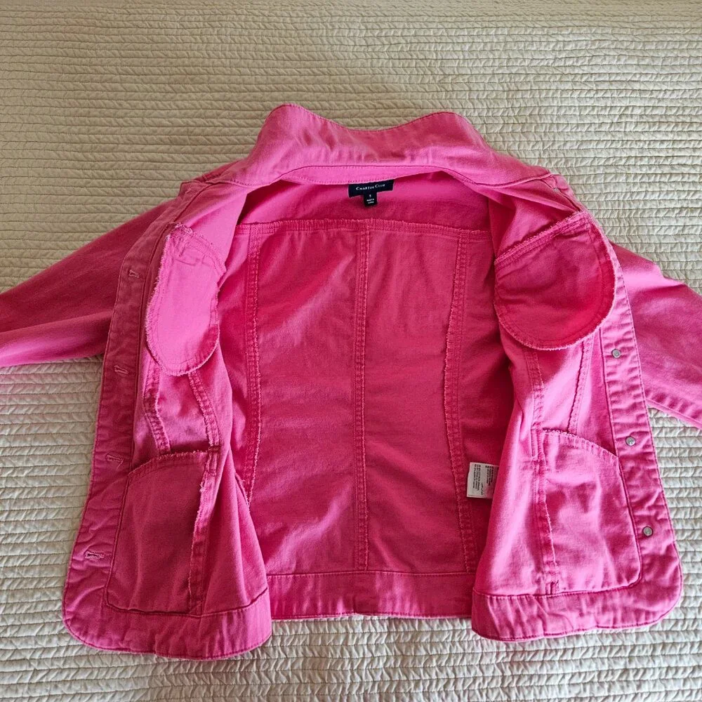 Women's Pink Jean Jacket - Size S - Picture 7 of 16